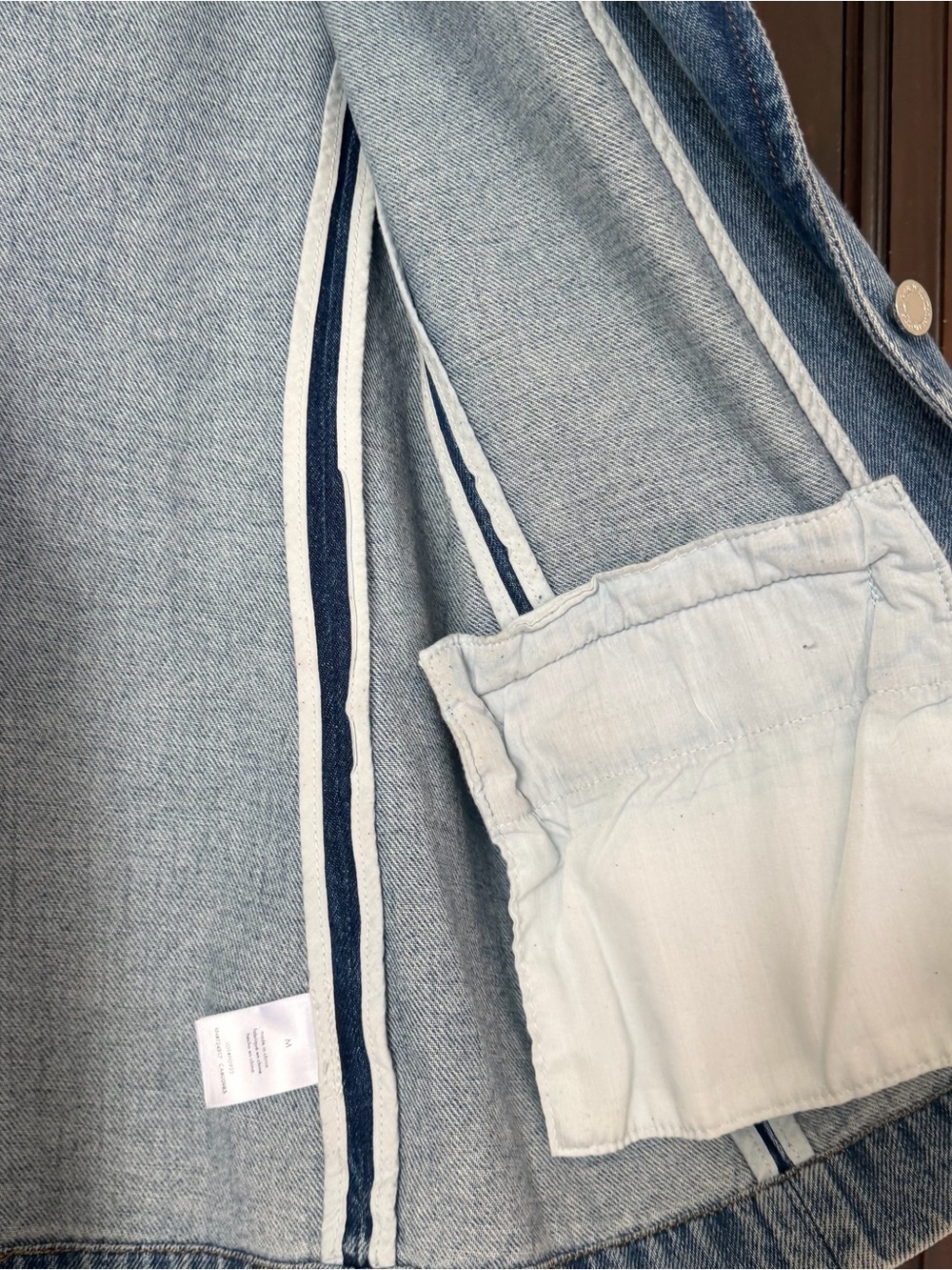 WeWoreWhat Denim Blazer, Size Medium - Picture 7 of 13